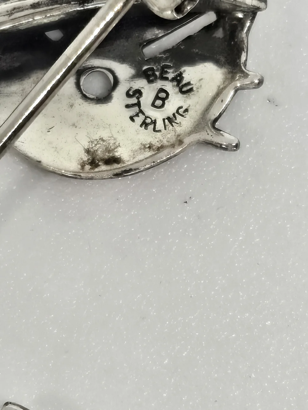 Vintage Sterling Silver Cat Kitten Brooch Pin - Beau 925 Hallmarked